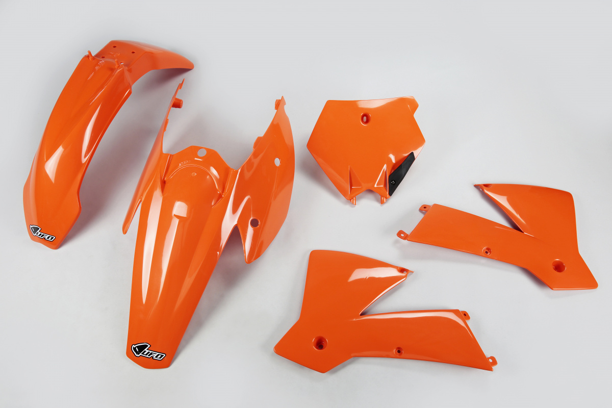 Plastic Kit orange for Ktm SX 250/XC 250 (2003-06) - SX 125/XC 125 (2004) - SX 450 (2004) - REPLICA PLASTICS - KTKIT502-127 -...