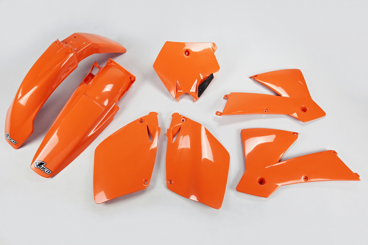 Plastic Kit orange for Ktm SX 250/XC 250 (2001-02) - SX 125/XC 125 (2003) - SX 450 (2003) - REPLICA PLASTICS - KTKIT501B-127 ...