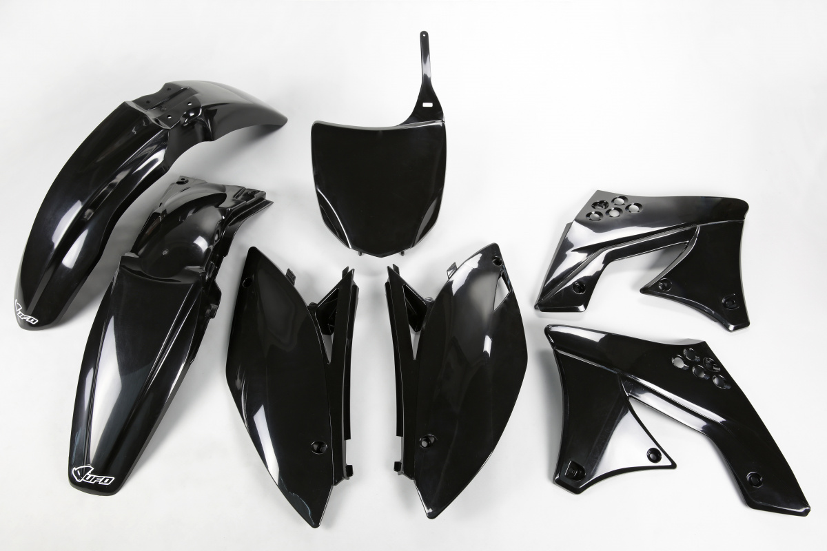 Plastic Kit black for Kawasaki KXF 250 (2009-12) - REPLICA PLASTICS - KAKIT212-001 - Ufo Plast