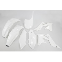 Plastic Kit white for Kawasaki KXF 250 (2013-16) - REPLICA PLASTICS - KAKIT219-047 - Ufo Plast