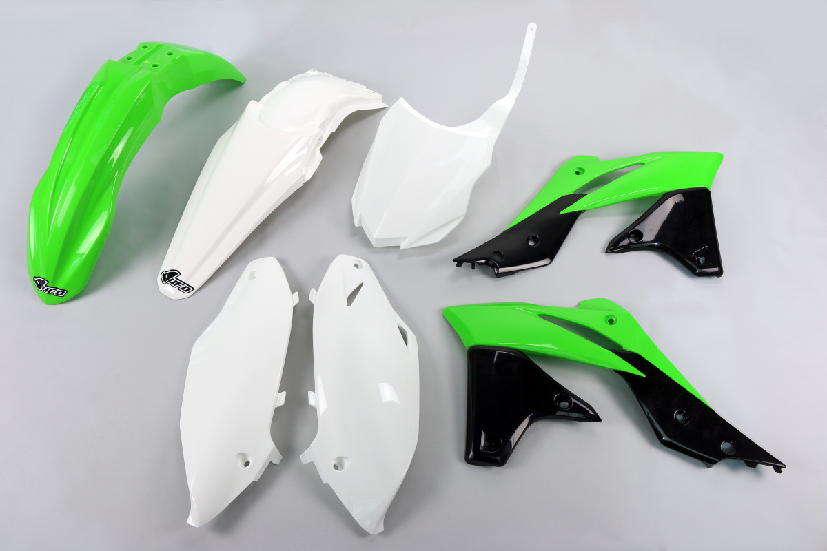 Plastic Kit OEM Color 14-15 for Kawasaki KXF 250 (2013-16) - REPLICA PLASTICS - KAKIT221-999 - Ufo Plast