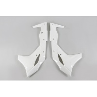 Radiator covers - white 047 - Kawasaki - REPLICA PLASTICS - KA04747-047 - UFO Plast