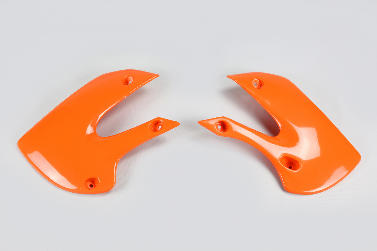 Radiator Covers orange for Kawasaki KX 65 (2001-25) - KLX 110 (2001-09) - REPLICA PLASTICS - KA03733-127 - Ufo Plast