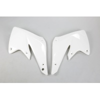 Radiator covers - white 047 - Kawasaki - REPLICA PLASTICS - KA03756-047 - UFO Plast