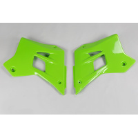 Radiator covers - green - Kawasaki - REPLICA PLASTICS - KA02787-026 - UFO Plast