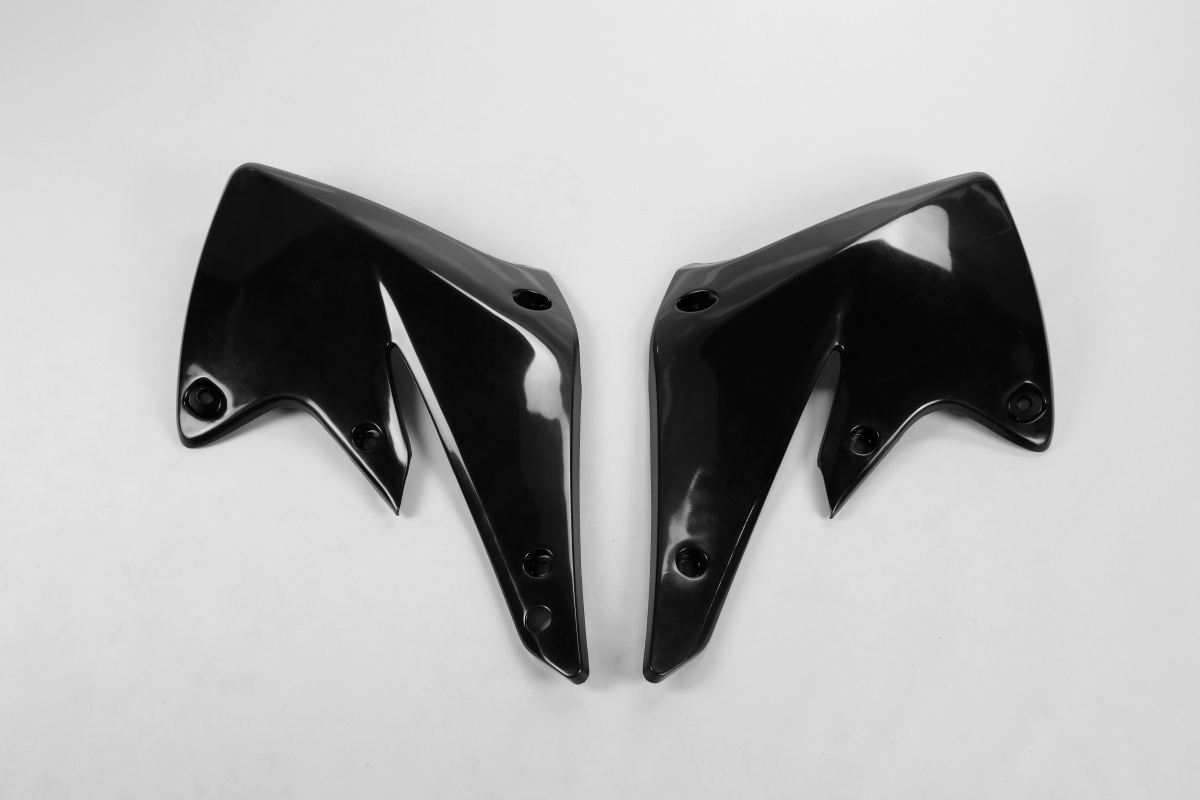 Radiator covers - black - Kawasaki - REPLICA PLASTICS - KA03756-001 - UFO Plast