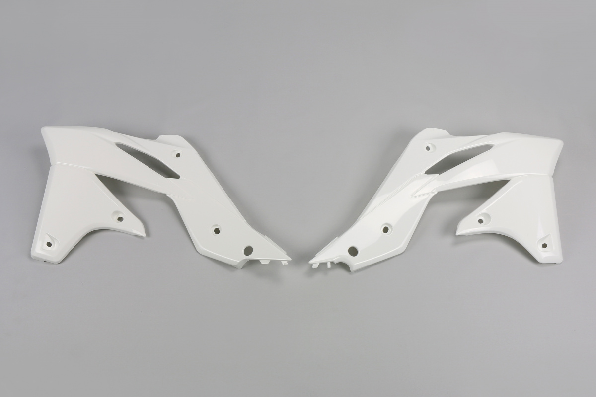 Radiator covers - white 047 - Kawasaki - REPLICA PLASTICS - KA04725-047 - UFO Plast