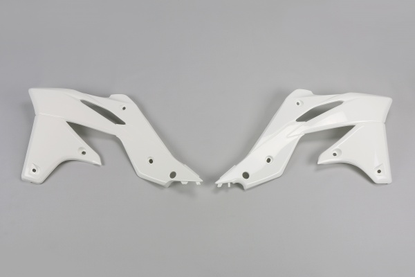 Radiator covers - white 047 - Kawasaki - REPLICA PLASTICS - KA04725-047 - UFO Plast