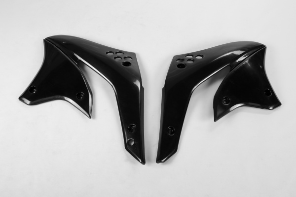 Radiator covers - black - Kawasaki - REPLICA PLASTICS - KA03770-001 - UFO Plast