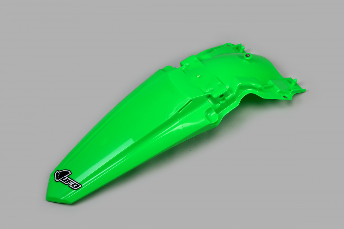 Rear Fender neon green for Kawasaki KXF 250 (2021-24) - KXF 450 (2019-23) - REPLICA PLASTICS - KA04749-AFLU - Ufo Plast