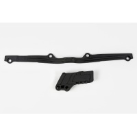 Chain Guide + Swingarm Chain Slider black for Kawasaki KX 125 (2003-08) - KX 250 (2003-08) - REPLICA PLASTICS - KA03793-001 -...