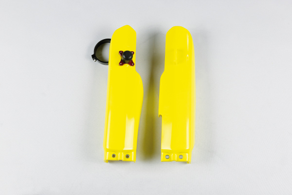 Fork slider protectors + quick starter - yellow 102 - Suzuki - REPLICA PLASTICS - SU03959-102 - UFO Plast