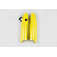 Fork Slider Protector + Quick Starter yellow for Suzuki RMZ 250 (2007-25) - RM 125 (2007-25) - RM 250 (2007-25) - REPLICA PLA...