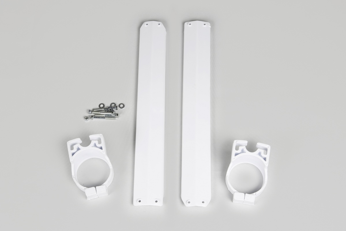 Fork Slider Protectors white for Yamaha YZ 125 (1989) - YZ 250 (1989) - YZ 360 (1989) - REPLICA PLASTICS - YA02821-046 - Ufo ...