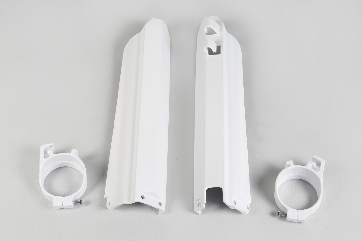 Fork Slider Protectors white for Yamaha YZ 125 - YZ 250 - YZF 400 - WRF 400 - YZF 250 - WRF 250 - YZF 426 - WRF 426 - YZF 45....