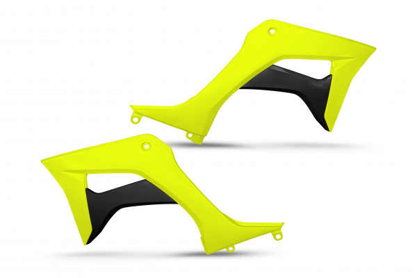 Radiator covers - neon yellow - Honda - REPLICA PLASTICS - HO05600-DFLU - UFO Plast