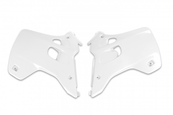 Radiator covers - white 047 - Kawasaki - REPLICA PLASTICS - KA02744-047 - UFO Plast