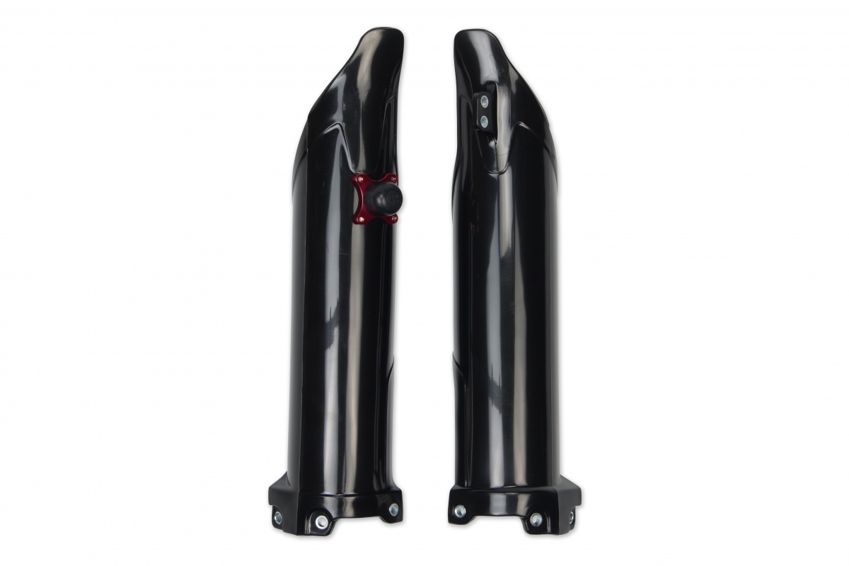 Fork slider protectors + quick starter - black - Kawasaki - REPLICA PLASTICS - KA04757-001 - UFO Plast