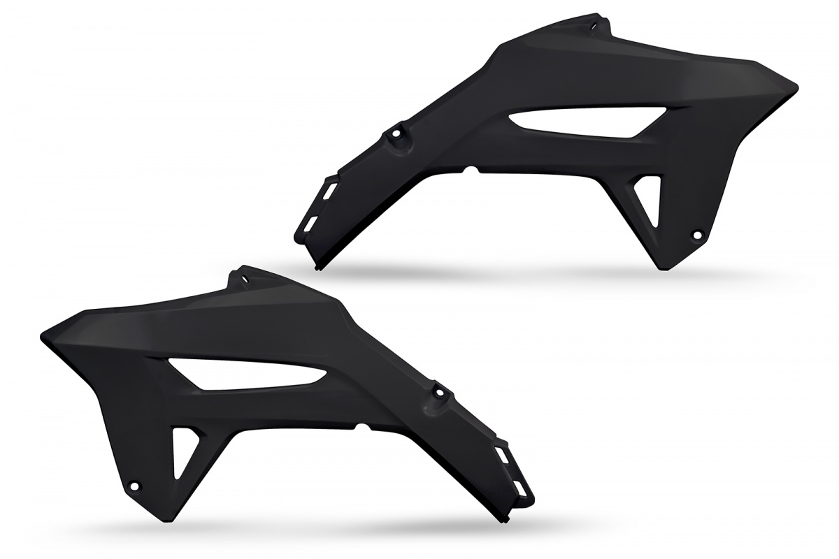 Radiator Covers black for Honda CRF 250R (2022-24) - CRF 450R (2021-24) - REPLICA PLASTICS - HO05605-001 - Ufo Plast