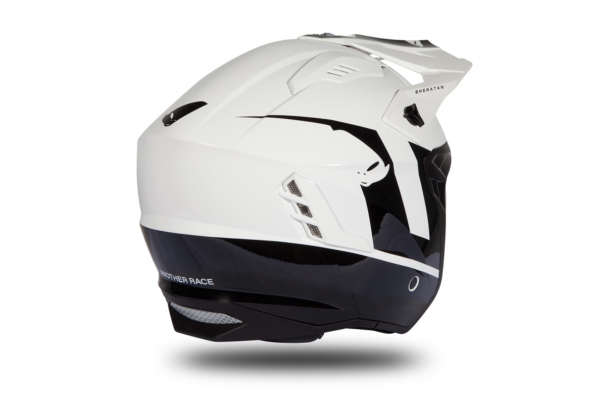 Jet helmet Sheratan white and black glossy - Helmets - HE185 - UFO Plast