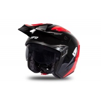 Jet helmet Sheratan black and red glossy - Helmets - HE189 - UFO Plast