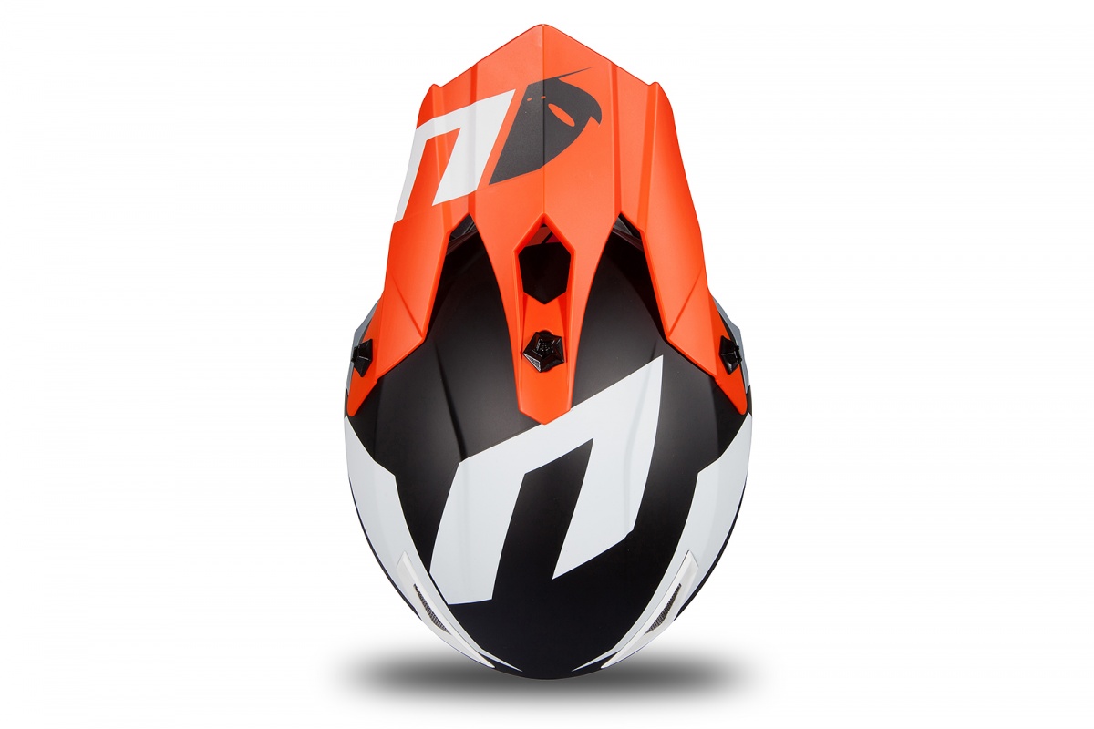 Motocross helmet for kids neon orange and black matt - Helmets - HE192 - UFO Plast