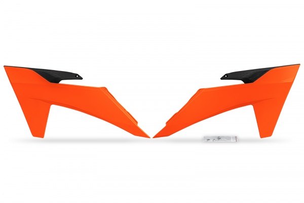 Radioator covers - neon orange - Ktm - compatible - REPLICA PLASTICS - KT05011-FFLU - UFO Plast