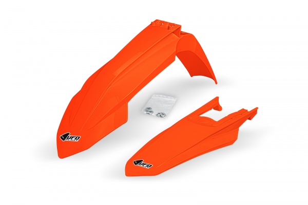 FENDERS KIT - NEON ORANGE - KTM - compatible - REPLICA PLASTICS - KTFK529-FFLU - UFO Plast