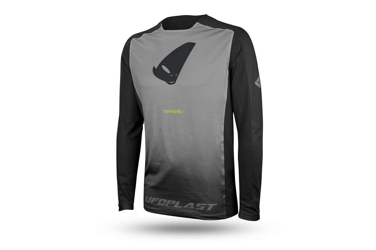 Mtb Terrain LV1 long sleeve black and gray - Jersey - JE05001-K - UFO Plast