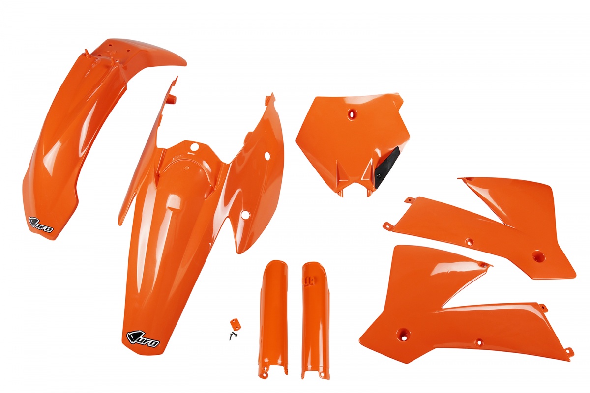 Full Plastic Kit orange for Ktm SX 250/XC 250 (2004) - SX 125/XC 125 (2004) - SX 450 (2004) - REPLICA PLASTICS - KTKIT502F-12...