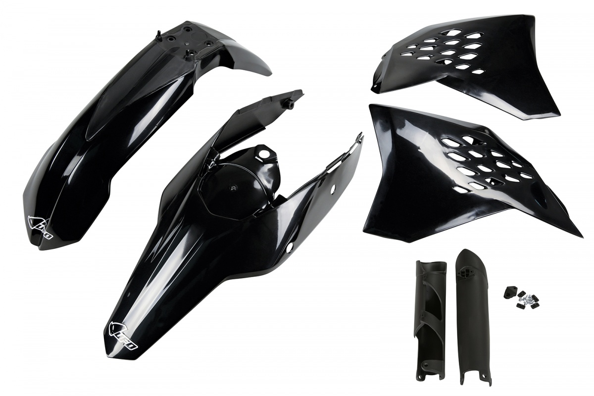 Full Plastic Kit black for Ktm EXC 125/XC W125 - EXC 200 - EXC 250/XC W250 - EXC-F 250/XCF W250 - EXC 300/XC W300 - EXC-F 35....