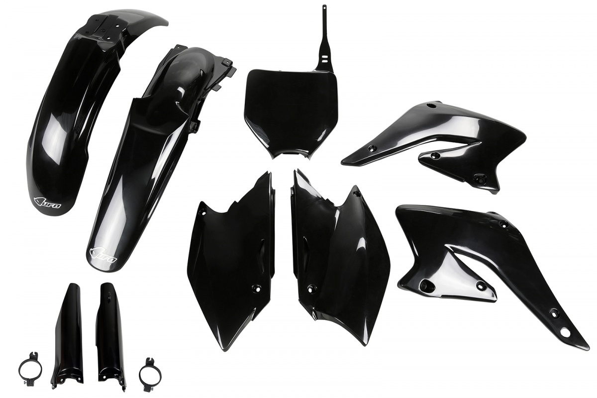 Full Plastic Kit black for Suzuki RMZ 250 (2004-06) - REPLICA PLASTICS - SUKIT403F-001 - Ufo Plast