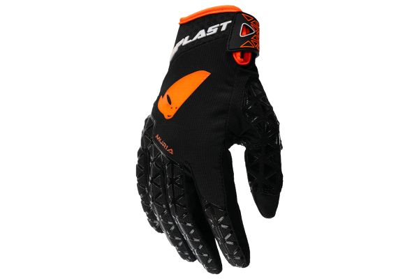 Motocross Muria gloves black and neon orange - Gloves - GL13002-KF - UFO Plast