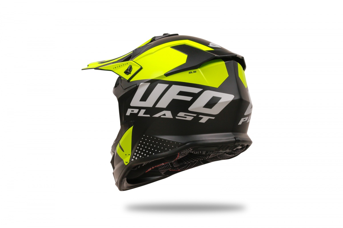 Motocross Intrepid helmet black and neon yellow - Helmets - HE13400-KD - UFO Plast