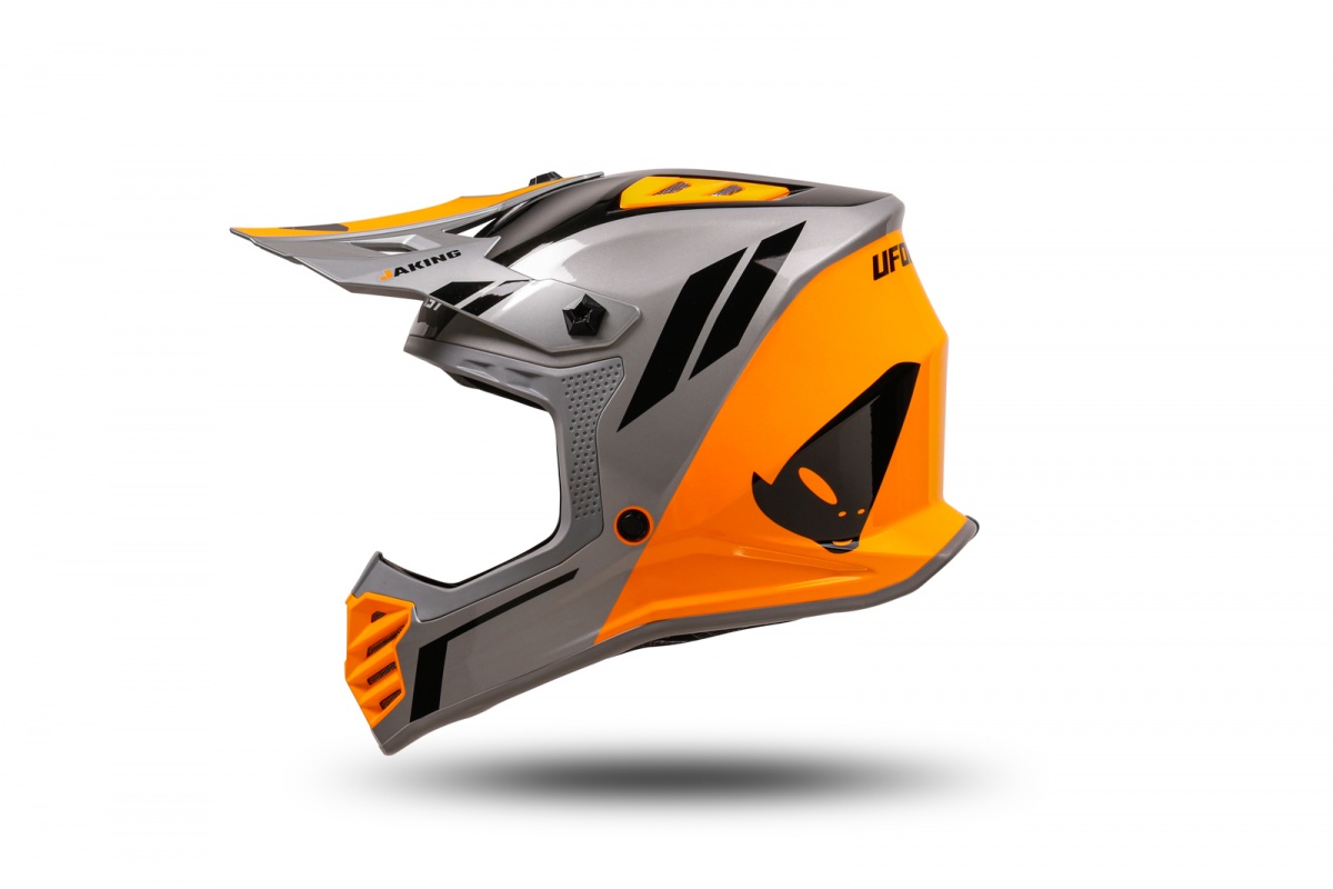 motocross Korey helmet for kids grey and orange - Helmets - HE13600-EF - UFO Plast