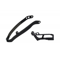 chain guide+swingarm chain slider - black - Yamaha - REPLICA PLASTICS - YA05800-001 - UFO Plast