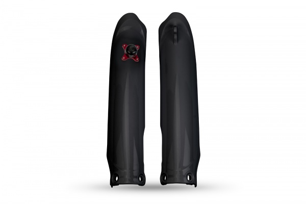 fork slider protectors + quick starter - Black - Yamaha - REPLICA PLASTICS - YA04896-001 - UFO Plast